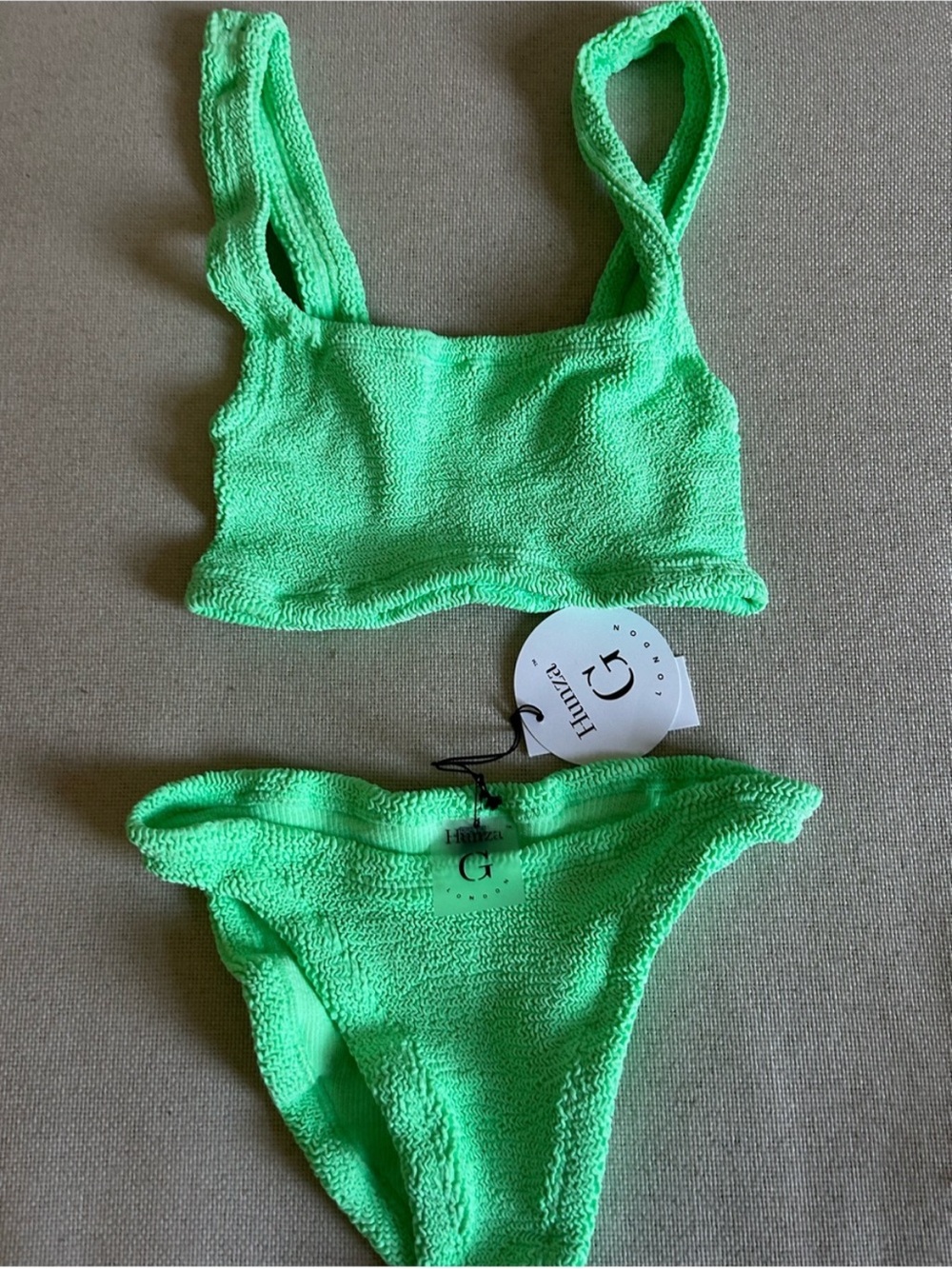 NWT • Hunza G Xandra Bikini in lime